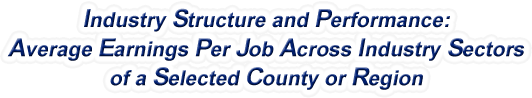 Alaska - Average Earnings Per Job Across Industry Sectors of a Selected County or Region